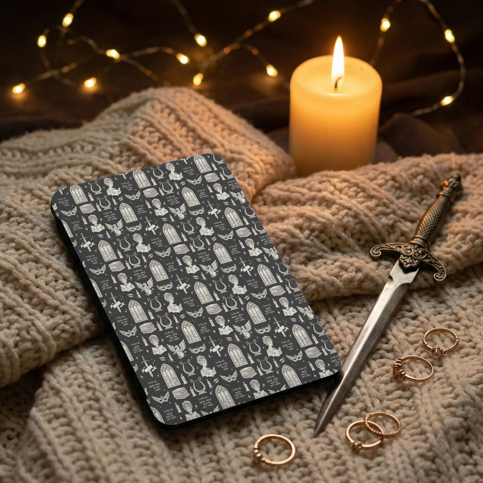 Dark Academia Literary Patterned Hardcover Journal product type