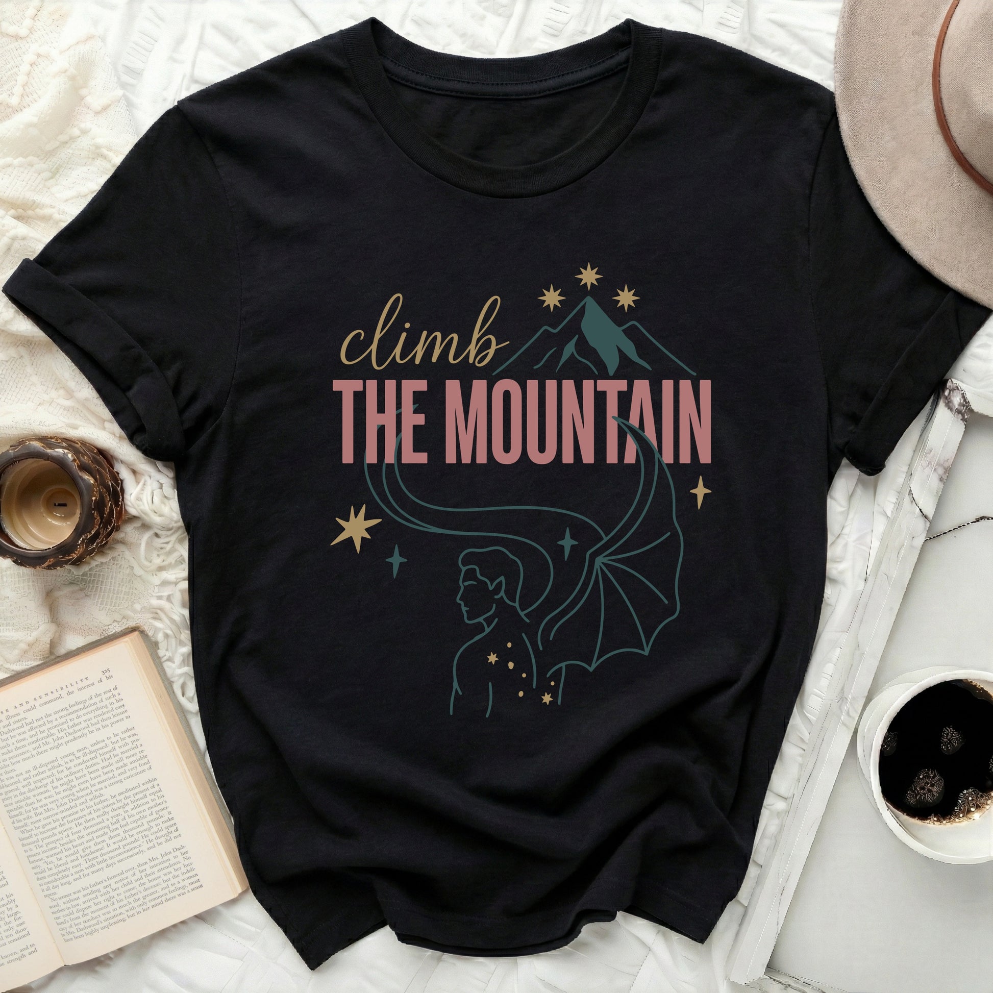 climb THE MOUNTAIN Celestial Winged Man Stars Design product type
