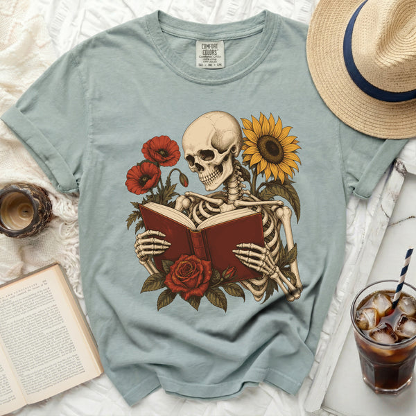 Botanical Bookworm Tee in Bay