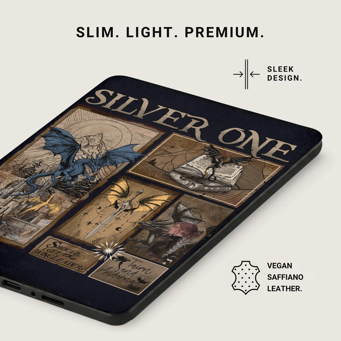 SILVER ONE SLIM LIGHT PREMIUM SLEEK DESIGN Tairn and Andarna case