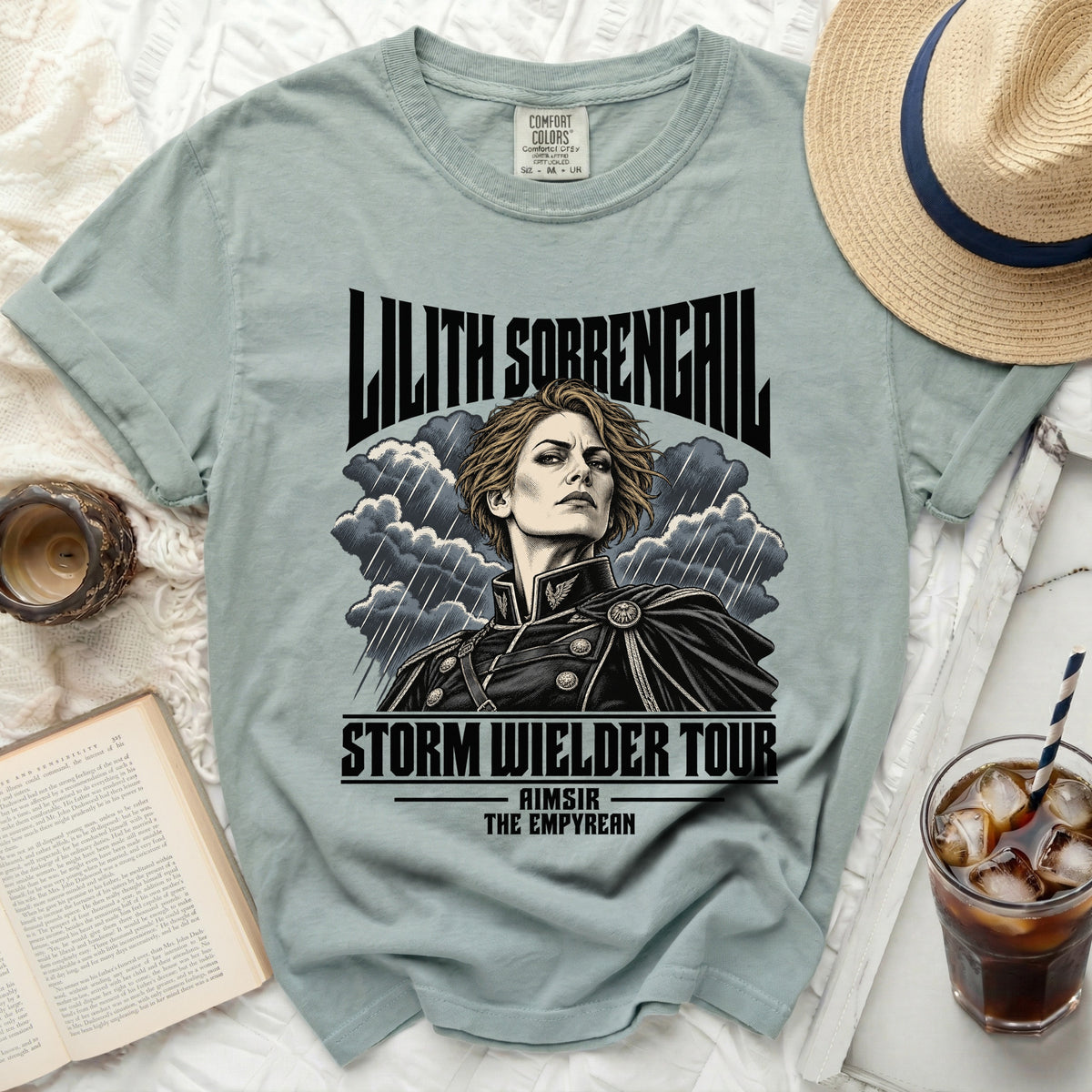 Lilith Sorrengail Storm Wielder Tour Aimsir The Empyrean graphic t-shirt.