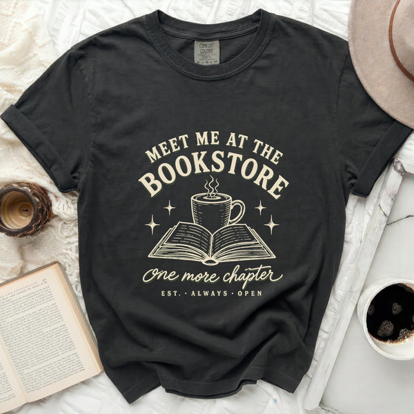 Bookstore Rendezvous Tee in Black