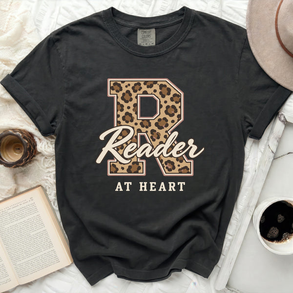 Leopard Reader Tee in Black