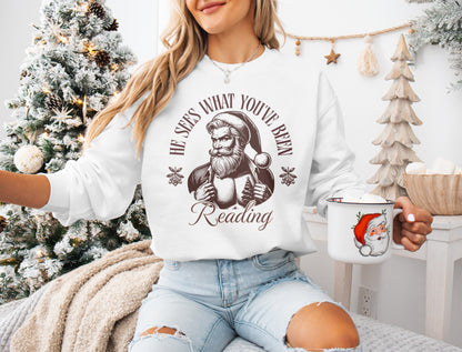 He Sees What You've Been Reading Sweatshirt Product