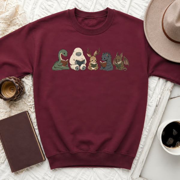 Enchanted Readers Sweatshirt in Maroon