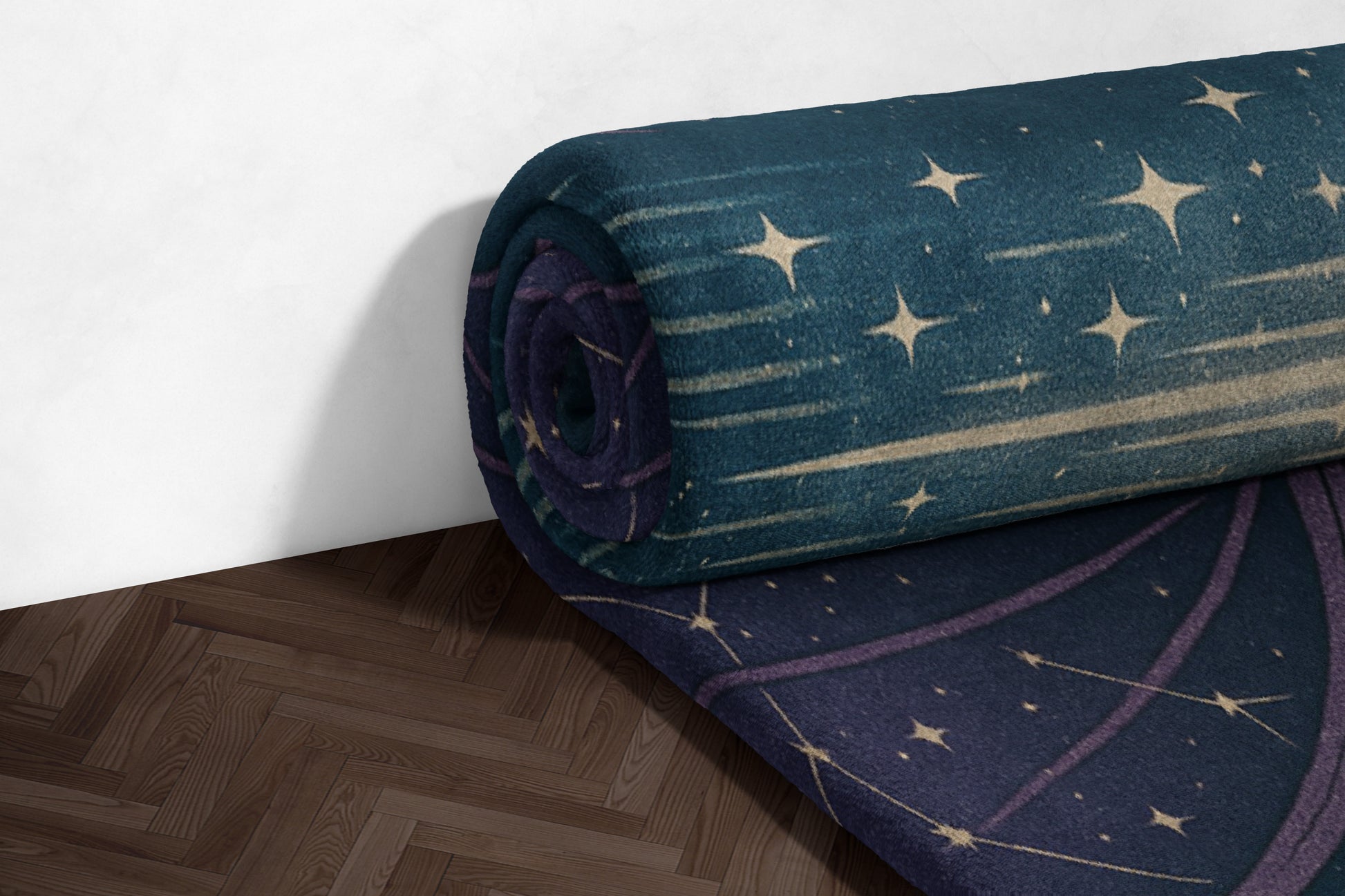 Cosmic Starry Night Astral Galaxy Themed Rug Product