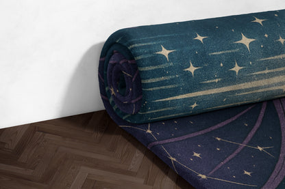 Cosmic Starry Night Astral Galaxy Themed Rug Product