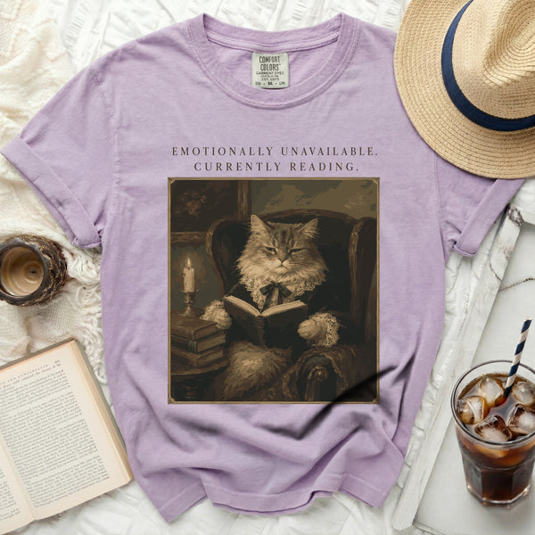 Unavailable Reader Cat Tee in Orchid