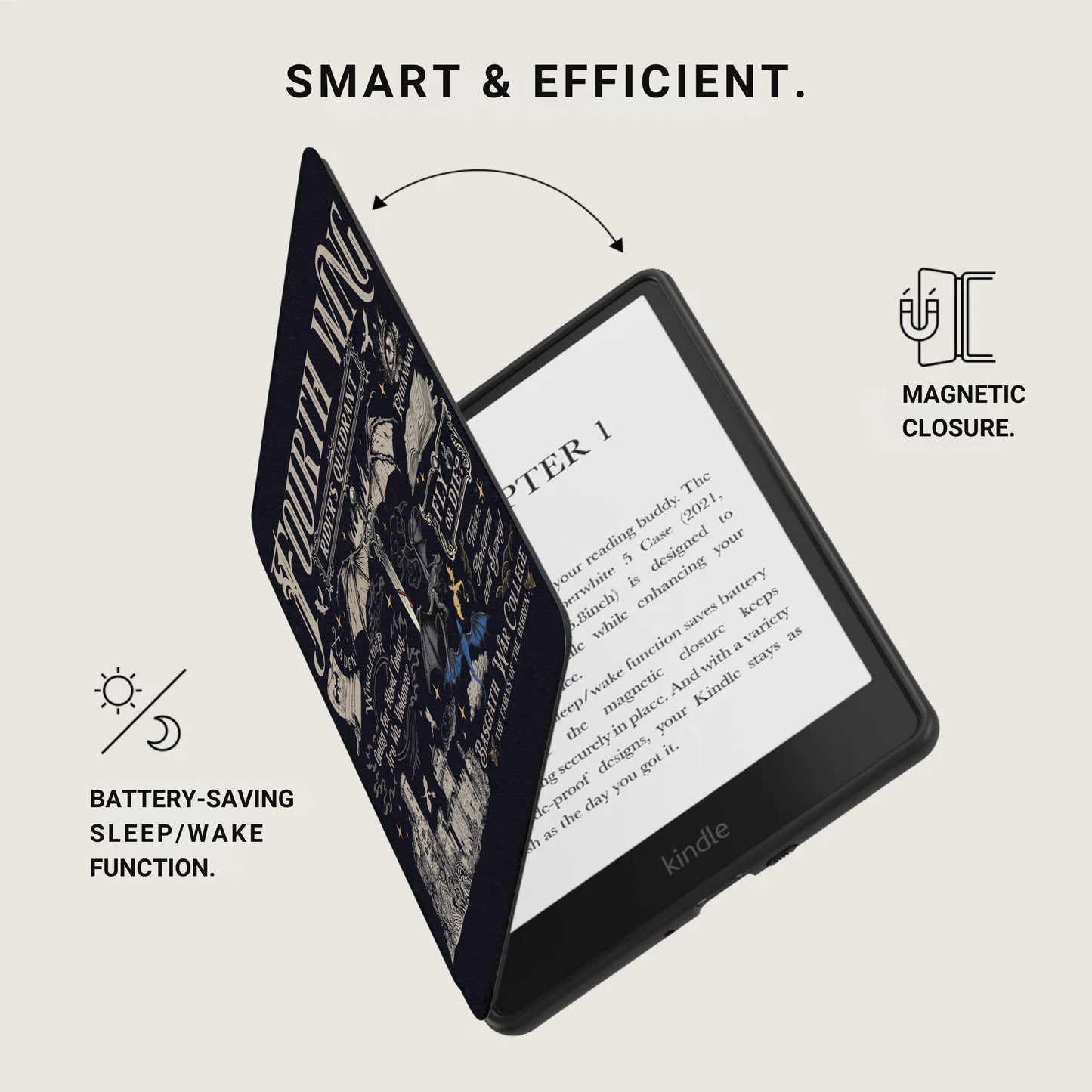 SMART & EFFICIENT Kindle Fourth Wing Magnetic Closure product type