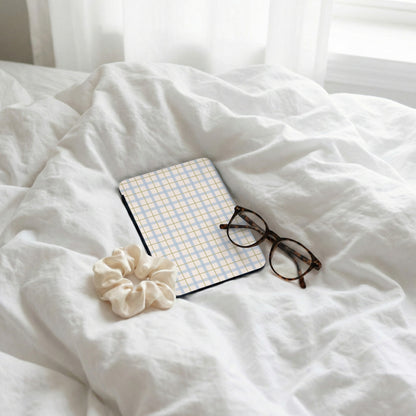 Blue Plaid Design Tablet Cover Accessory for Daily Use