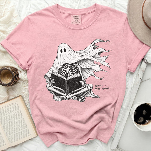 Dead Tired Reading Tee in Blossom