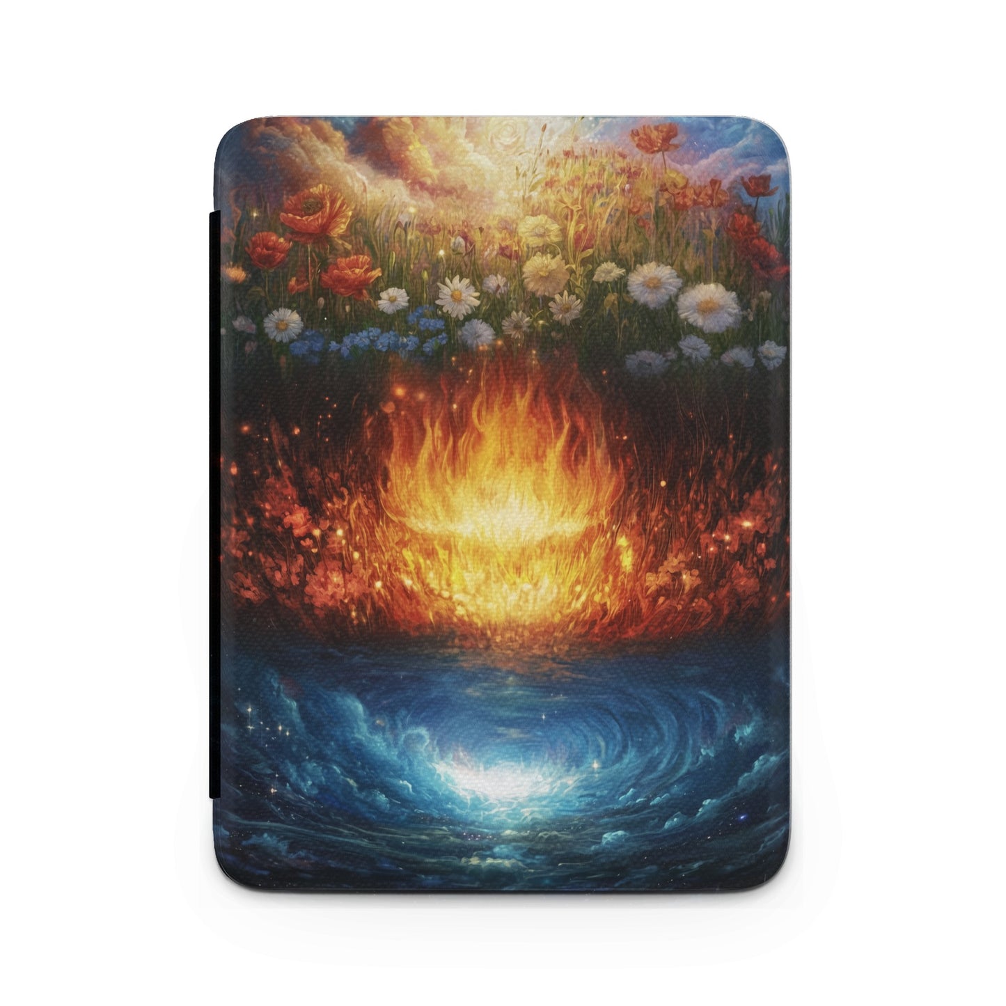 Golden Sky Poppies Daisies Burning Flames Cosmic Swirl product type