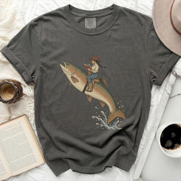 Trout Rider Tee in Pepper