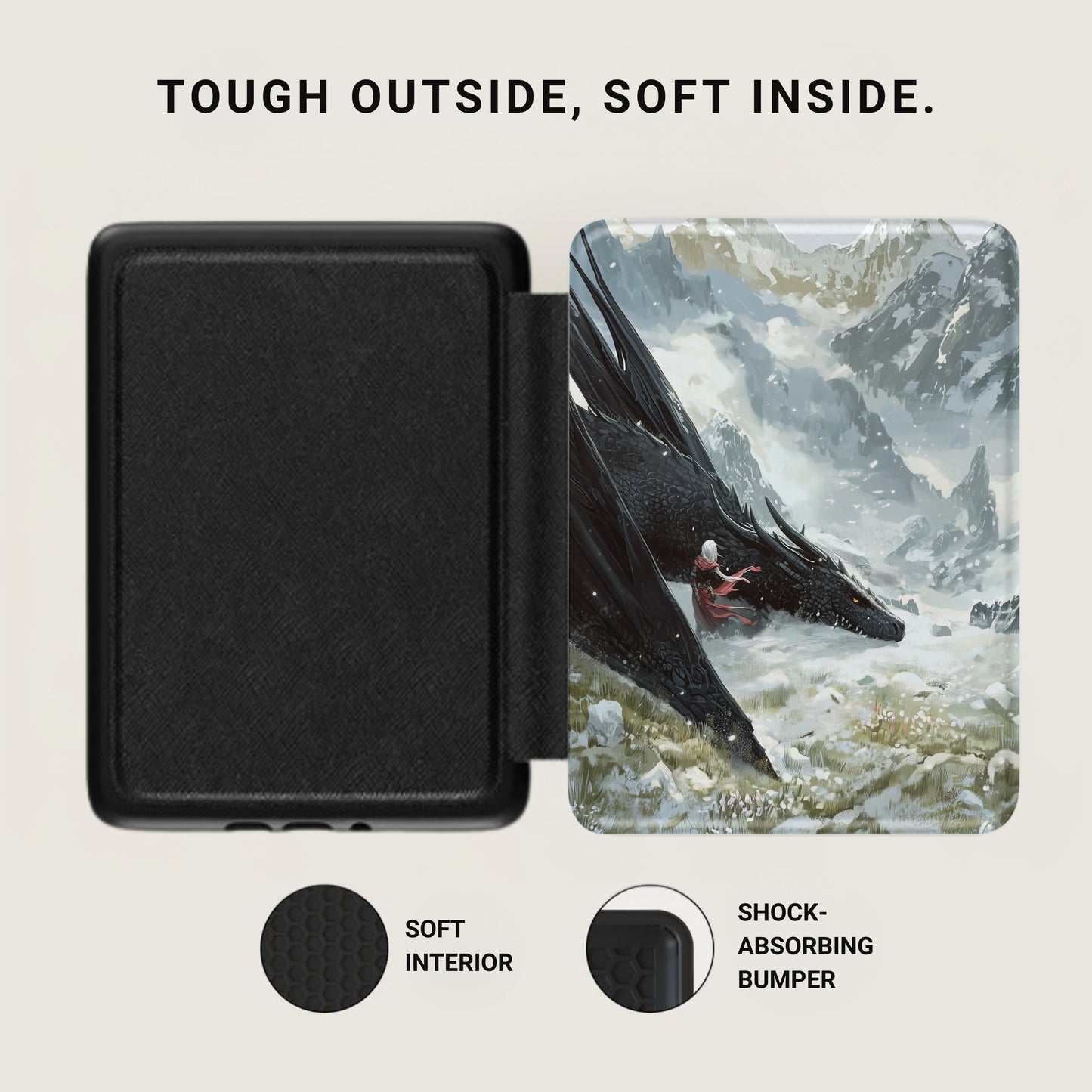 Tough Outside Soft Inside Dragon Design Shock Bumper product type