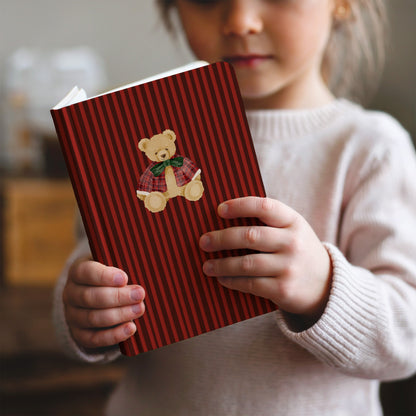 Adorable Striped Bear Notebook Ideal for Kids and Students