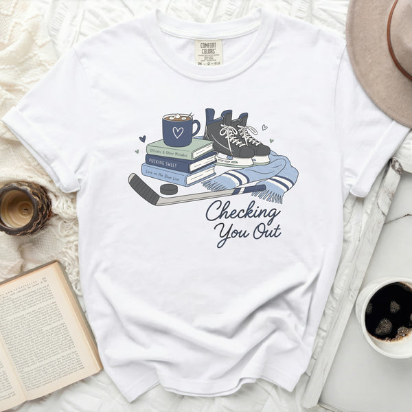 Checking You Out Hockey Fan Tee in White