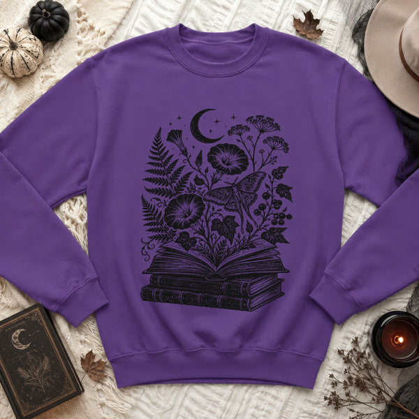 Lunar Moth Sweatshirt in Purple