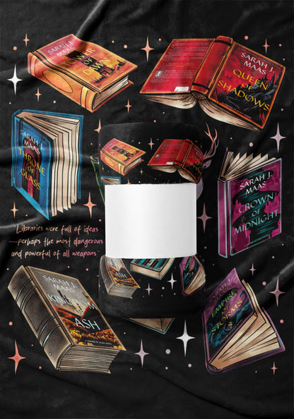 Illustrated Covers of Popular Fantasy Novels Blanket