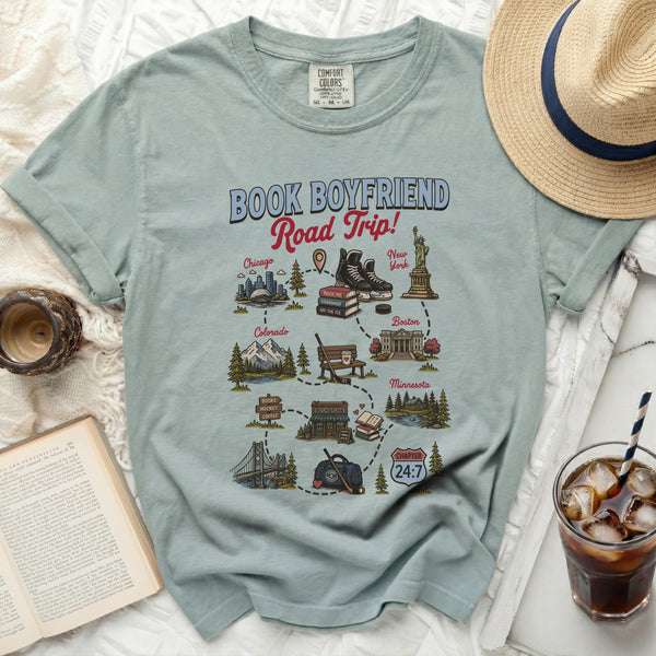 Book Boyfriend Road Trip Tee in Bay