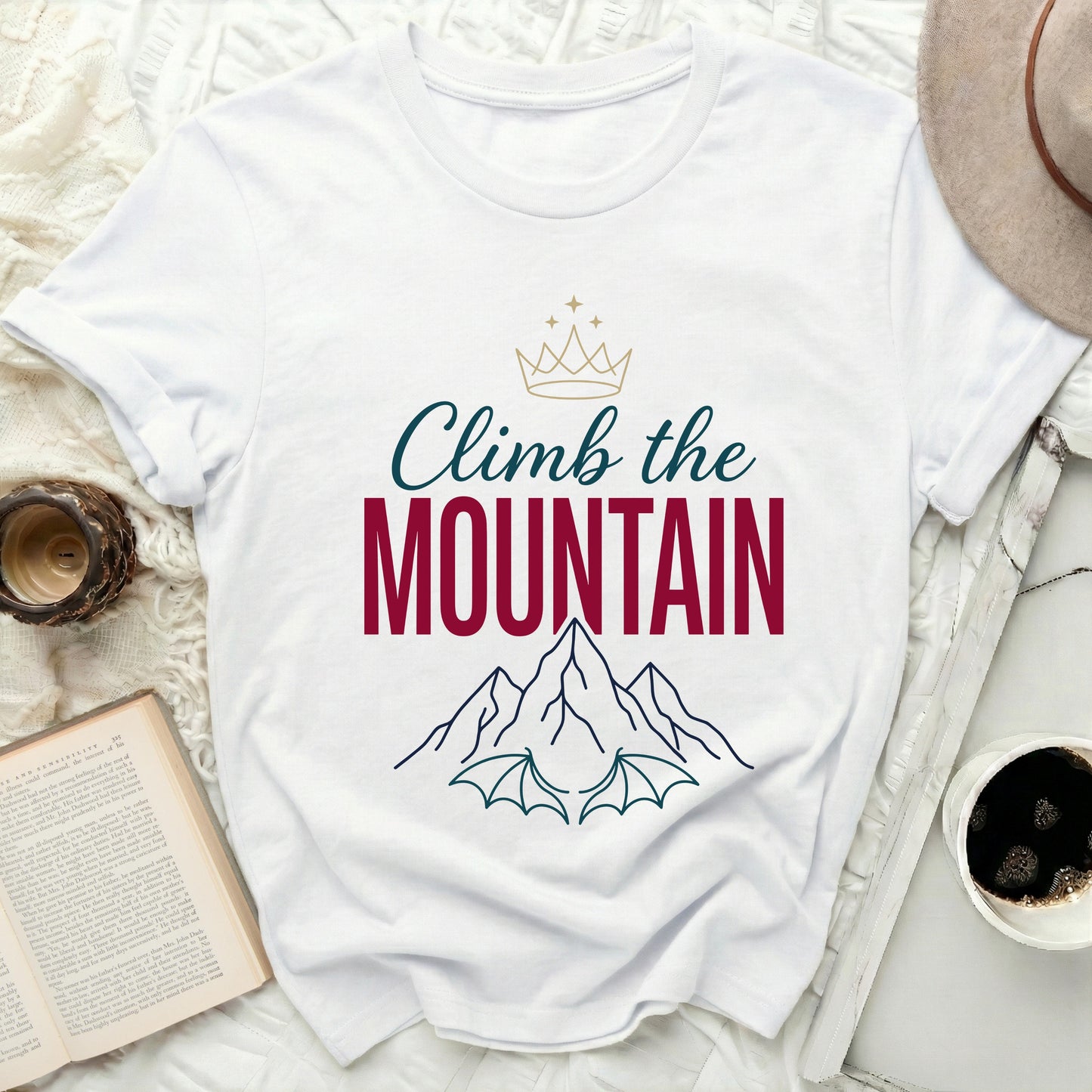 Climb the MOUNTAIN Crown Dragon Wings T-shirt product type