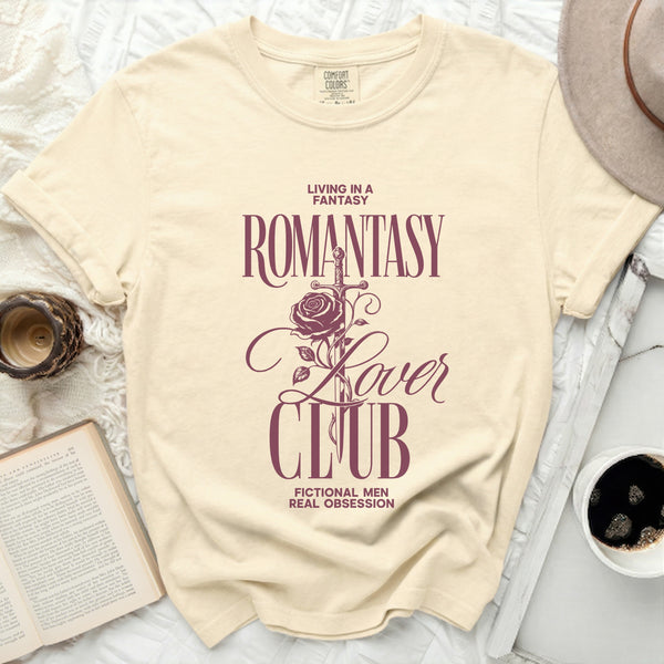 Romantasy Lover Club Tee in Ivory