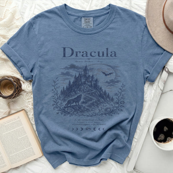 Dracula Stoker Tee in Blue Jean