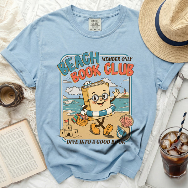 Beach Book Club Member Tee in Chambray