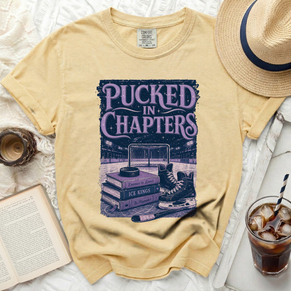 Pucked In Chapters Hockey Tee in Butter