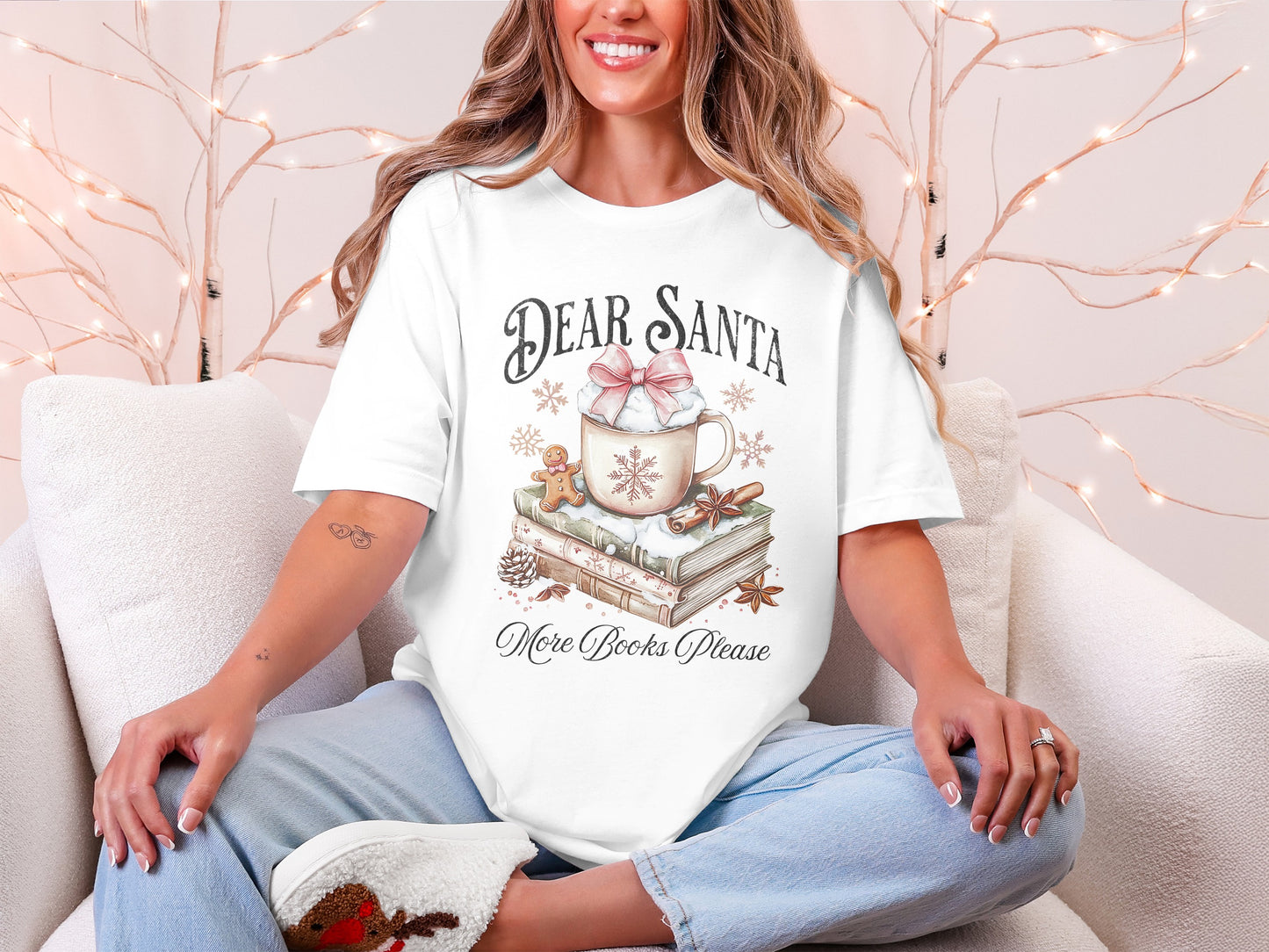Dear Santa More Books Please Graphic Tee