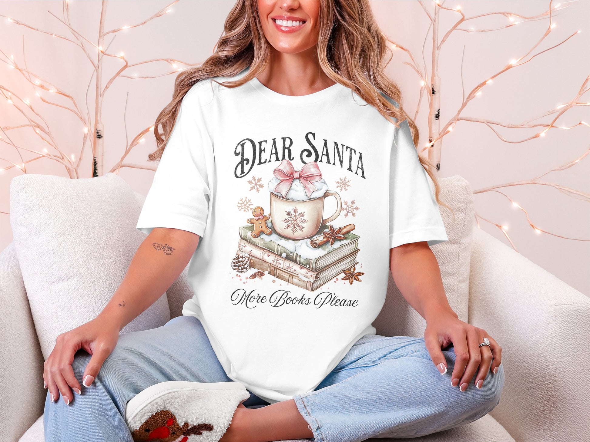 Dear Santa More Books Please Graphic Tee