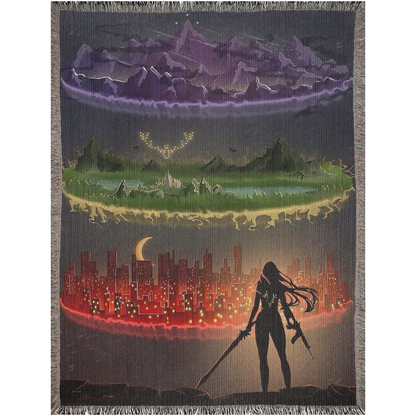 🌌 SJM Universe Woven Tapestry Blanket | ACOTAR, Throne of Glass & Crescent City 🗡️