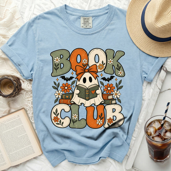 Vintage Ghost Book Club Tee in Chambray