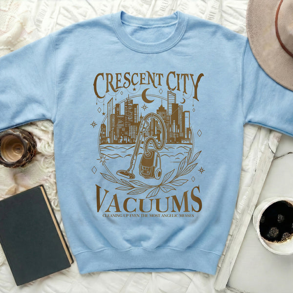 Crescent City Vacuums Sweatshirt in Light Blue