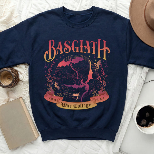 Basgiath War College Sunset Dragons Sweatshirt in Navy