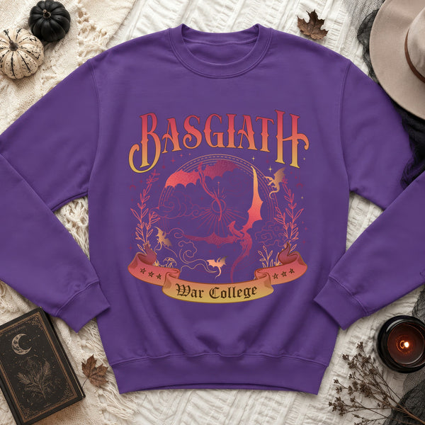 Basgiath War College Sunset Dragons Sweatshirt in Purple