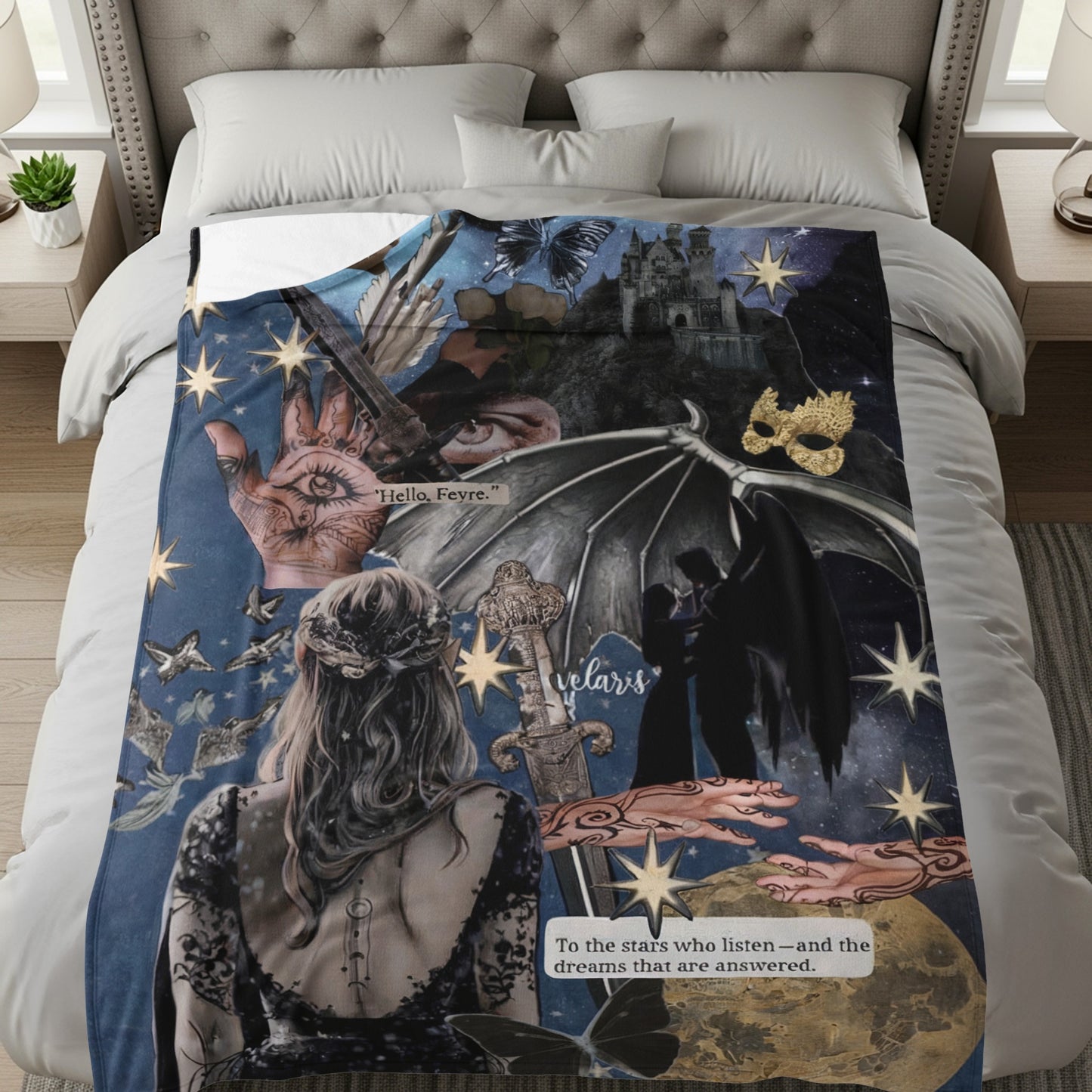 To the stars who listen inspired blanket