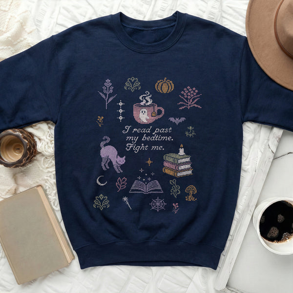 I Read Past My Bedtime Sweatshirt in Navy