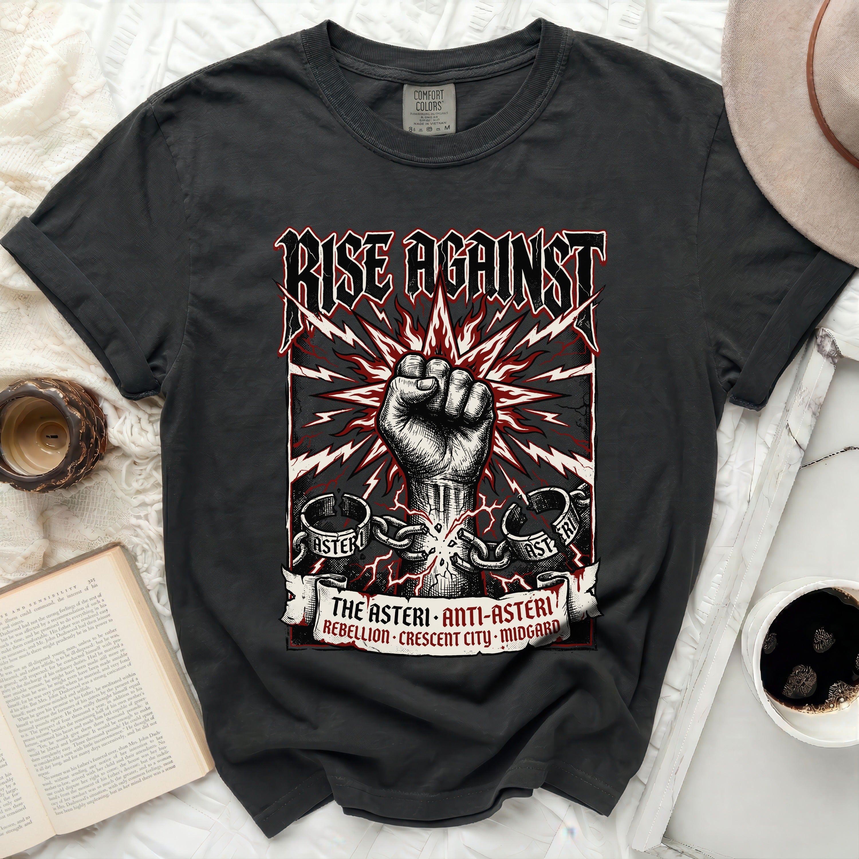 Black t-shirt with 