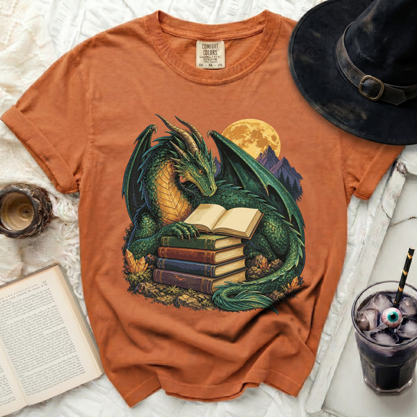Book Dragon Tee in Yam