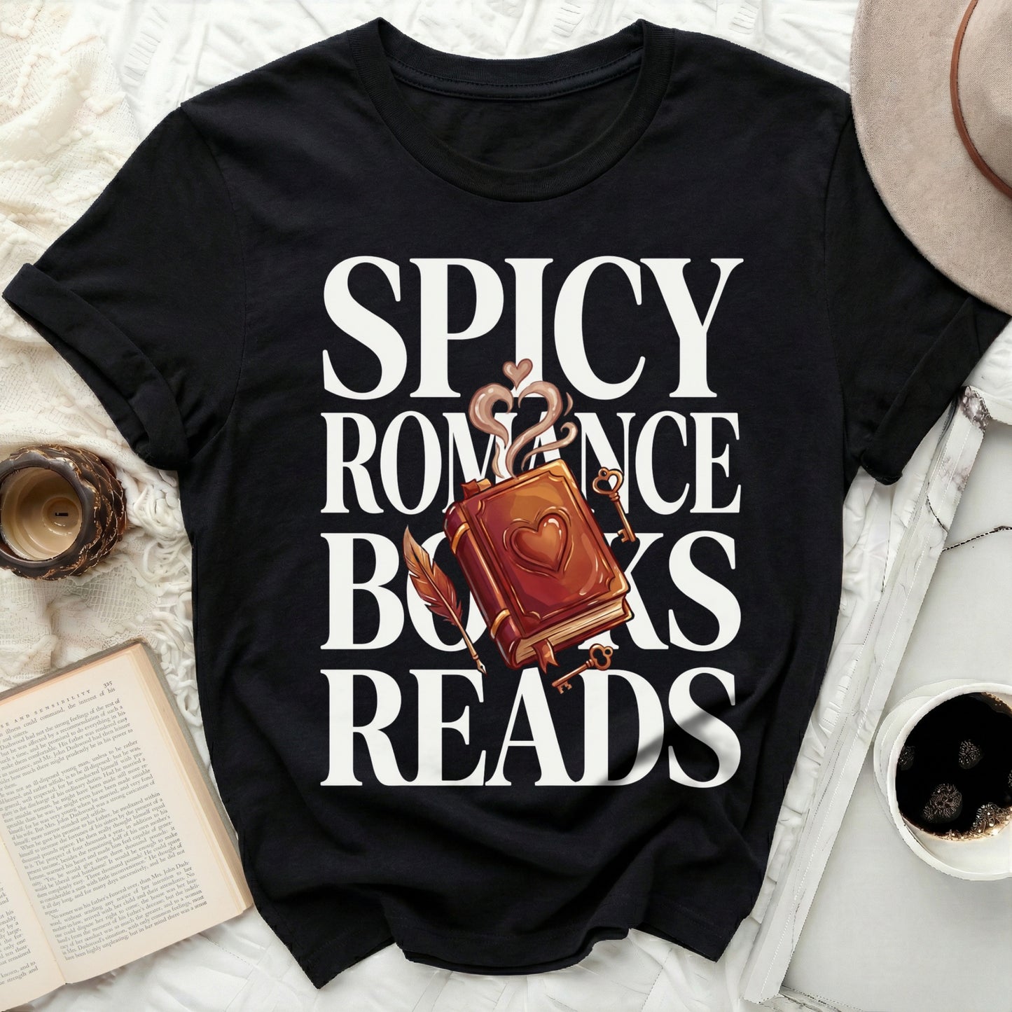 Spicy Romance Books Reads T-Shirt Product Type
Spicy Romance
Romance Books
Book Lover
Reading Shirt
Literary Tee
Graphic TShirt
Bookish Gift
Reader Apparel
Bookworm Fashion
Novel Reader
Cozy Reading
Gifts for Readers
Book Club Style
Romance Novel
Fictional Worlds
Avid Reader
Unique Book Shirt
Trendy Reader
Fun Book Tee
Black TShirt