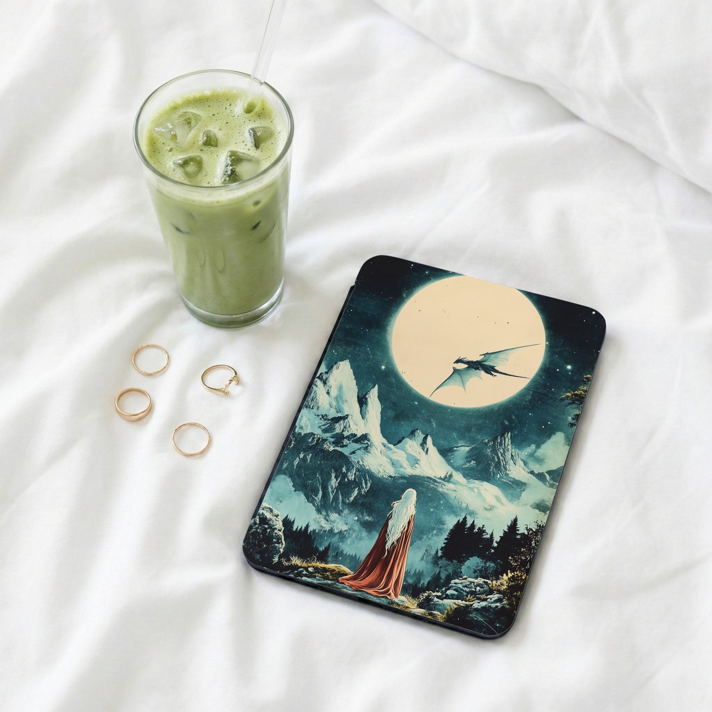 Dragon Full Moon Snowy Mountain Fantasy Figure product type