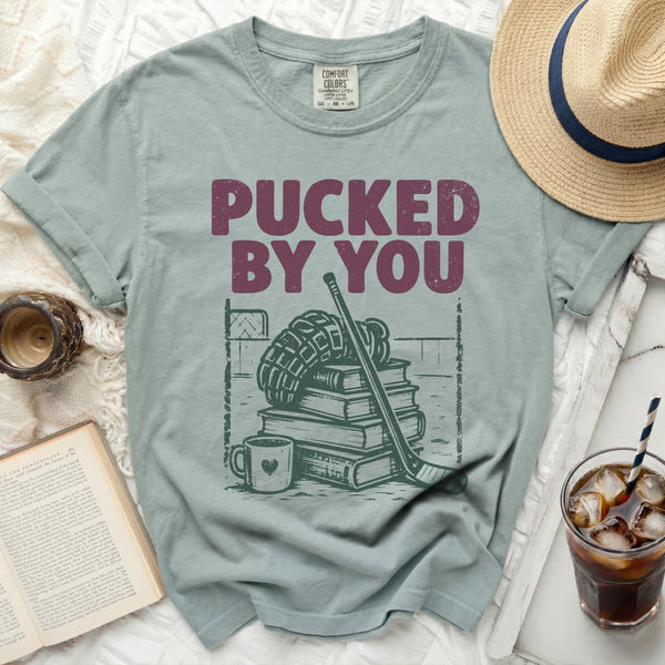 Pucked By You Hockey Scholar Tee in Bay