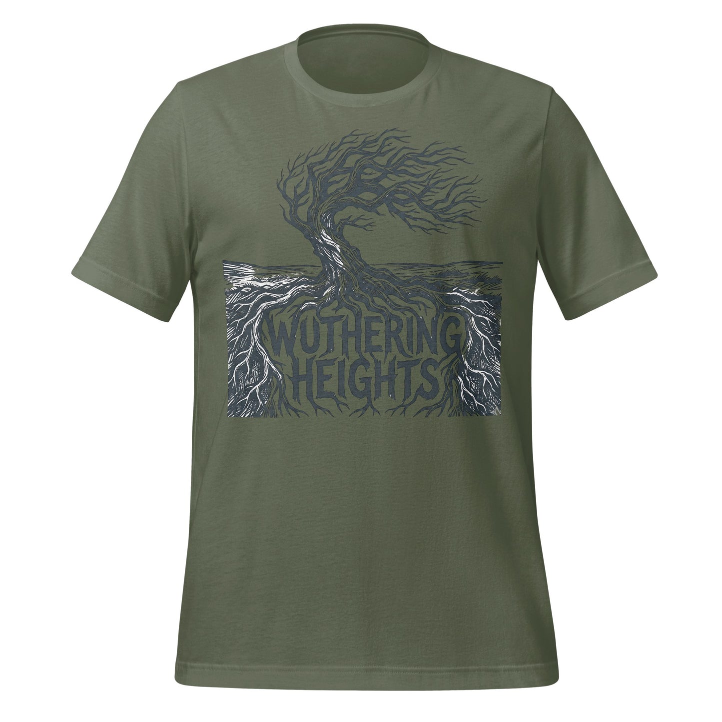 Wuthering Heights Tree Graphic Round Neck T-Shirt
