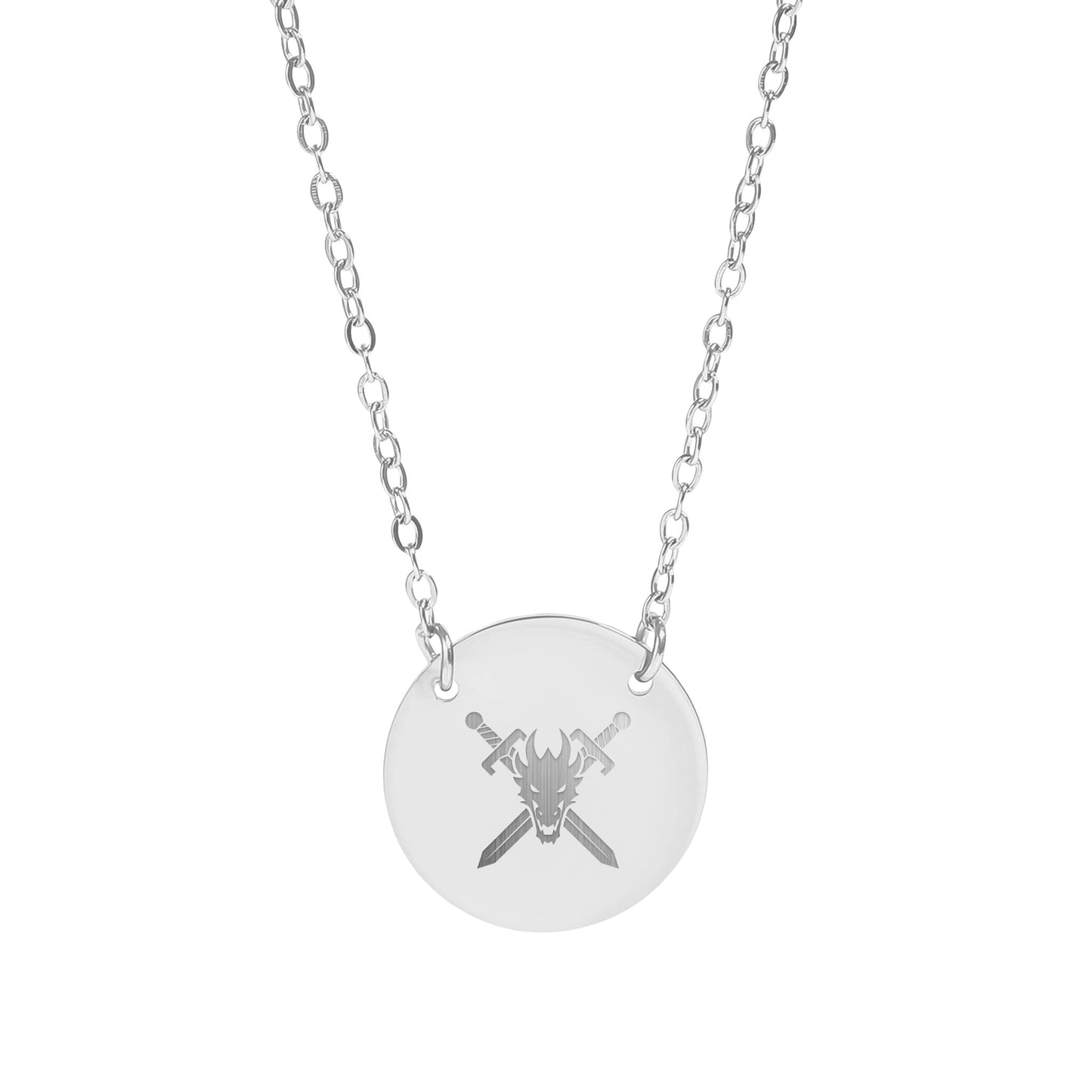 Viking Skull and Crossed Swords Pendant Necklace