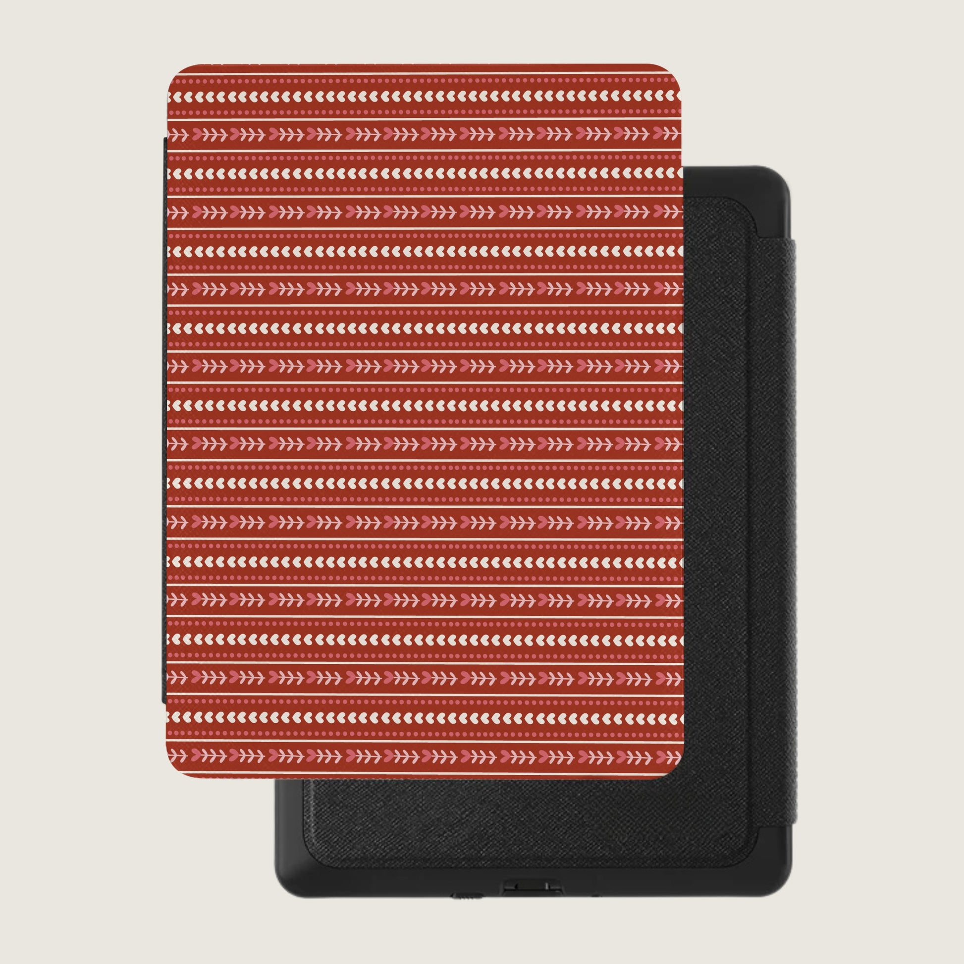 Red and White Striped Kindle Case Protective Cover