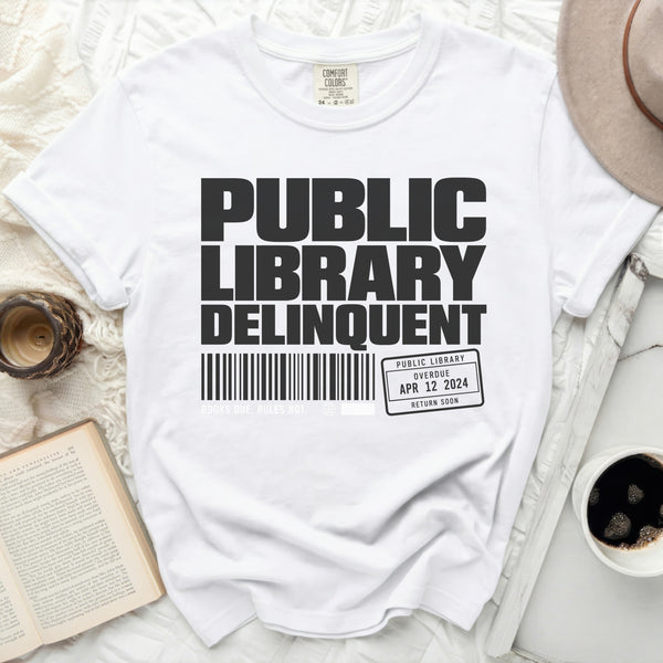 Library Delinquent Tee in White