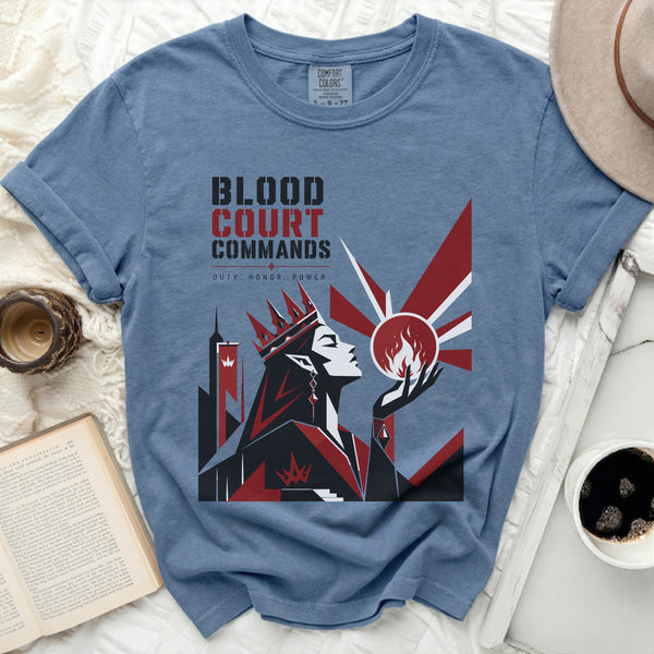 Blood Court Sovereign Tee in Blue Jean