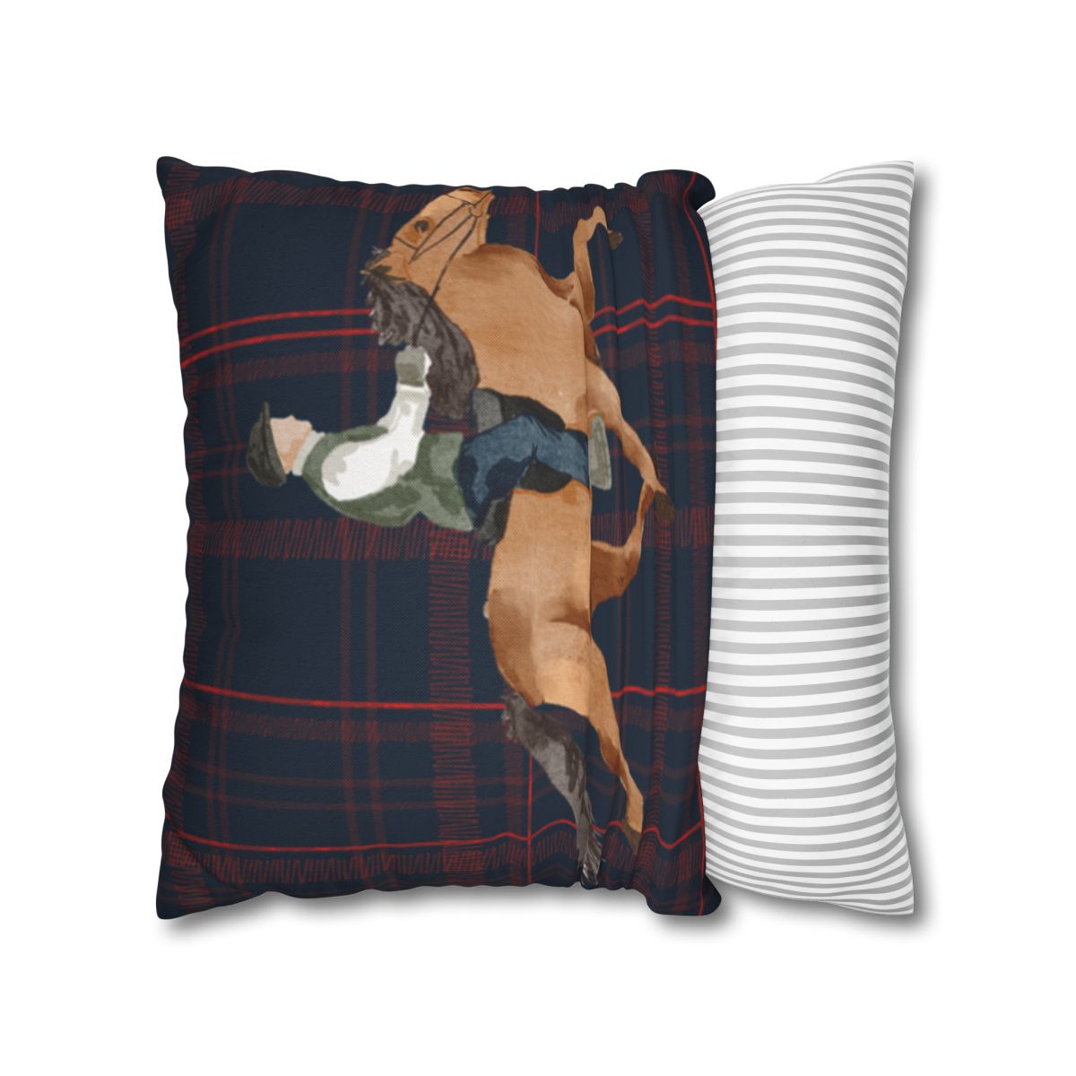 Cozy Decorative Animal and Stripe Print Pillow