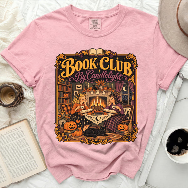 Candlelight Book Club Tee in Blossom