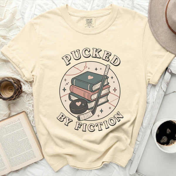 Pucked By Fiction Hockey Tee in Ivory